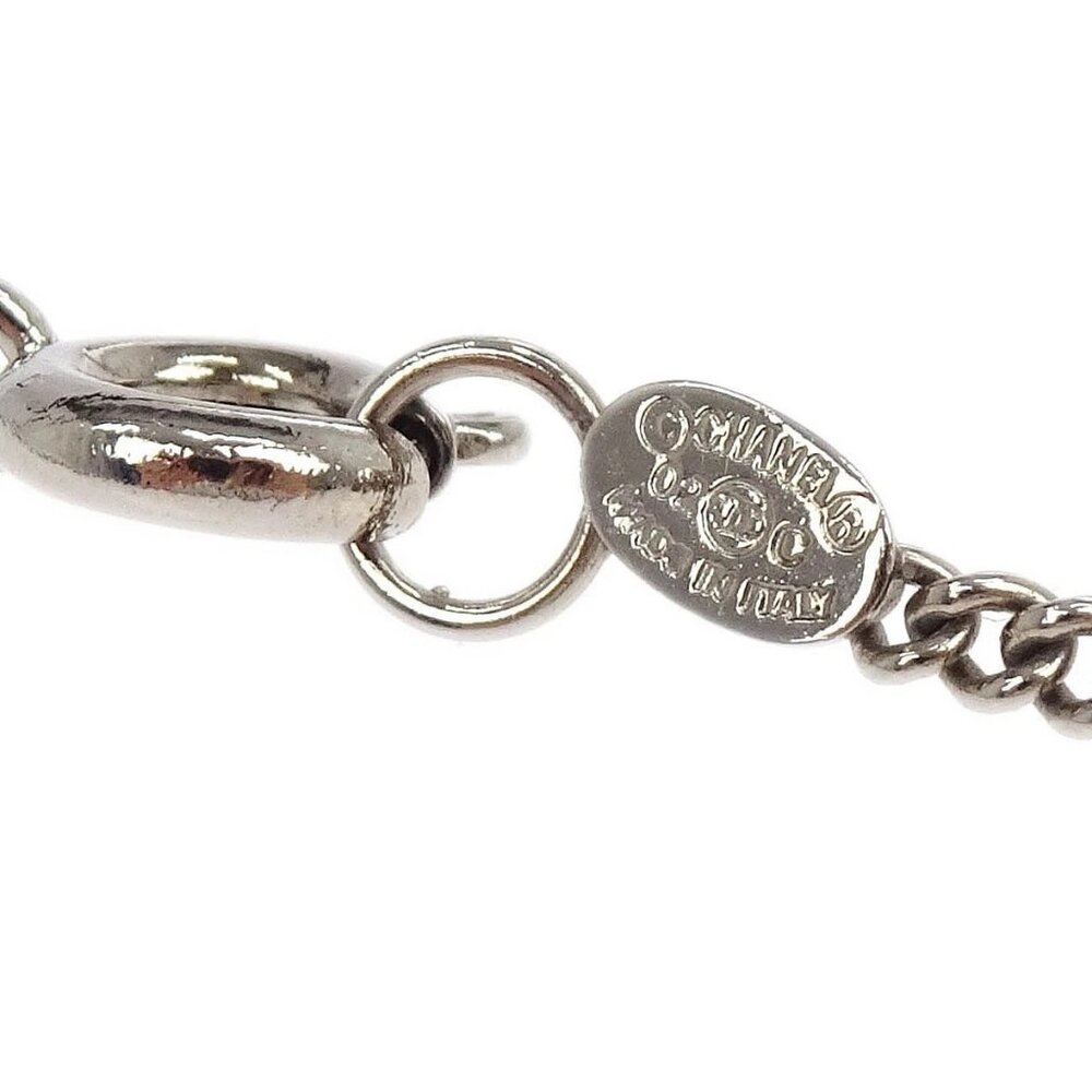 Chanel CC Chain Necklace Silver Pink 02C 154382 - Picture 3 of 8